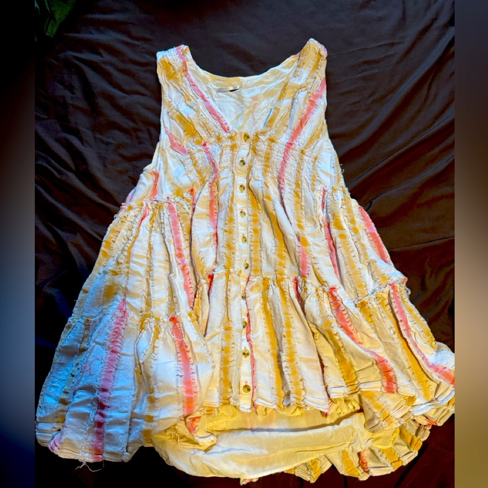 This is 100% cotton mini dresses, the size is XS but it can feet M
